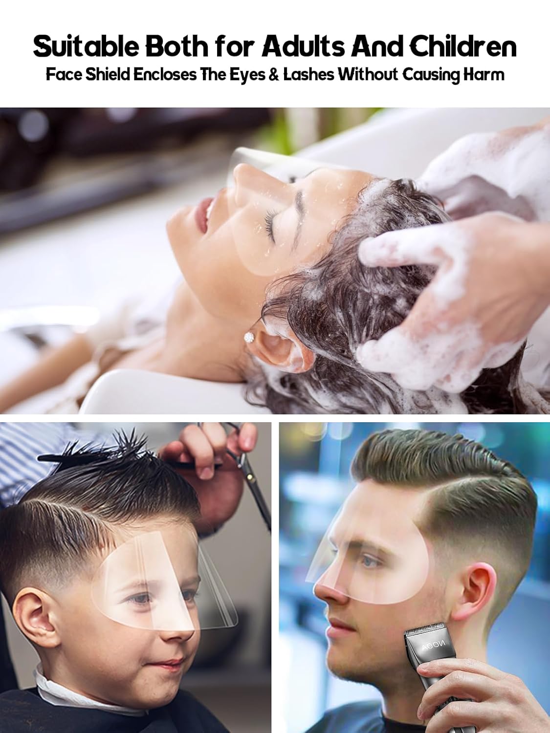 EBANKU 200 Pcs Shower Visor Face Eye Shield, Plastic Shower Shield Bath Visor Eye Protector Makeup Protective Eyebrow Shower Visors for Adults Showering Haircut Hairspray