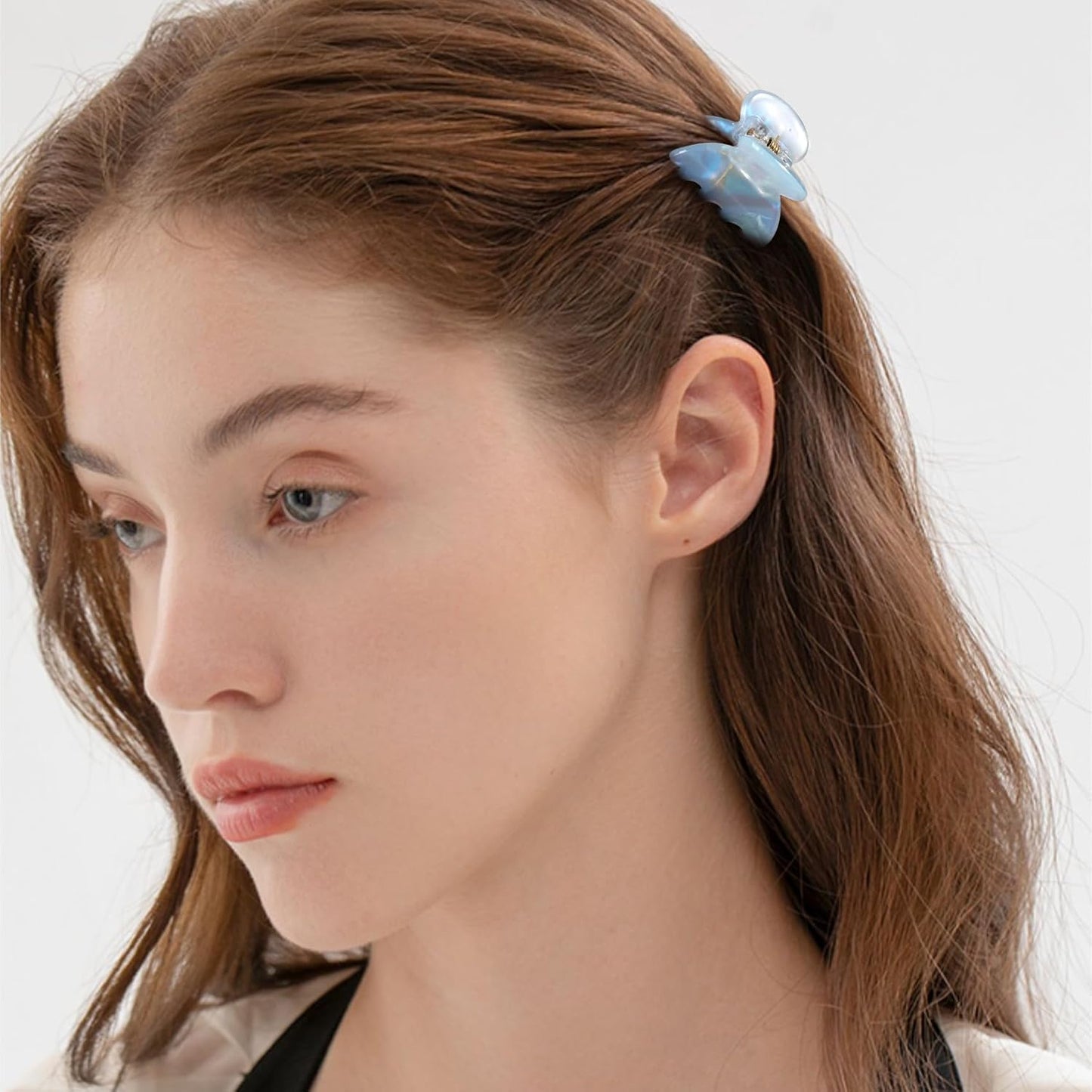 12Pcs Small Hair Claw Clips - Mini Hair Claw Clips for Girls and Women-Stylish Thin Hair Accessories Classic Hair Clips for Easy Styling-small butterfly (small hair clips1)