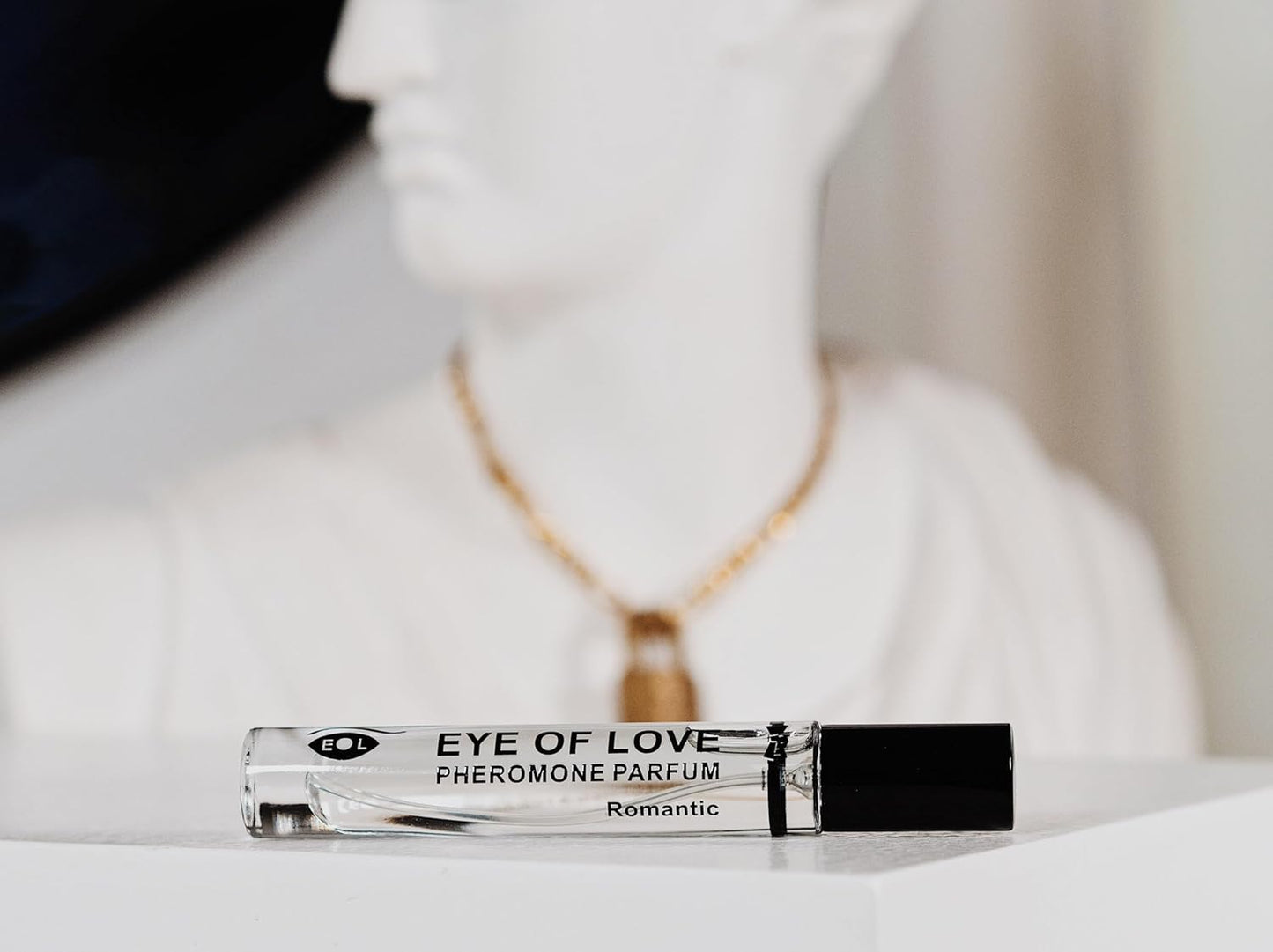 Eye of Love Romantic Pheromone Cologne for Men - Sandalwood Mint Perfume with Lemongrass & Vanilla - Long Lasting Plant-Based Fragrances for Date Nights - 10ml/0.34fl oz Men's Parfum