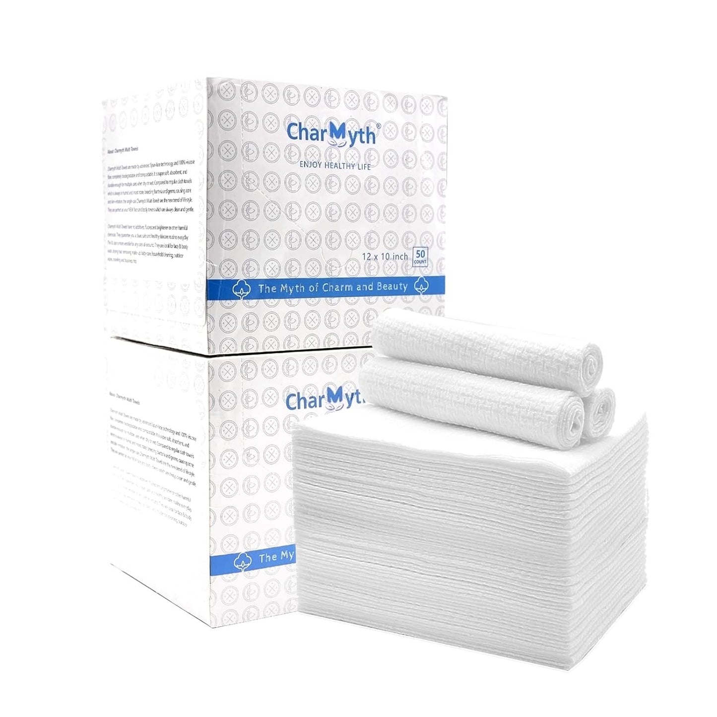 Disposable Face Towels XL 100 Count - Extra Thick Soft Makeup Remover Wipes for Sensitive Skin Degradable Facial Cleansing Towels