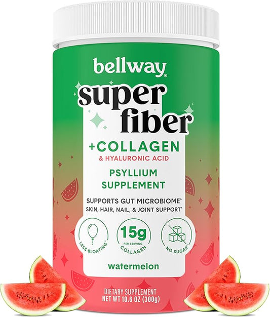 Bellway Super Fiber Powder + Collagen, (10.6 oz)