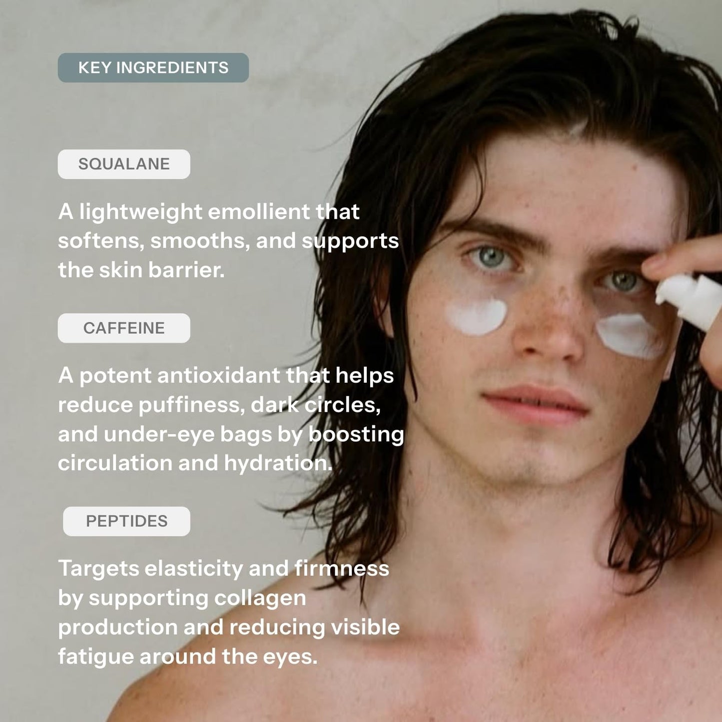 Chaddy Silky Eye Serum | Hydrating Under-Eye Cream for Dark Circles, Fine Lines, Wrinkles, Puffiness, and Bags – Fragrance-Free Formula with Caffeine, Niacinamide, Peptides, and Antioxidants – 15ml