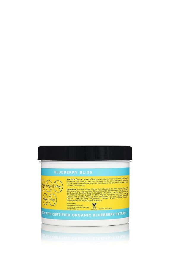 Curls Blueberry Bliss Reparative Hair Mask - Deep Conditioning - Repair, Protect, Restore, and Grow Your Detangle and Moisturize Hair - All Curly Hair Types, 24 Oz
