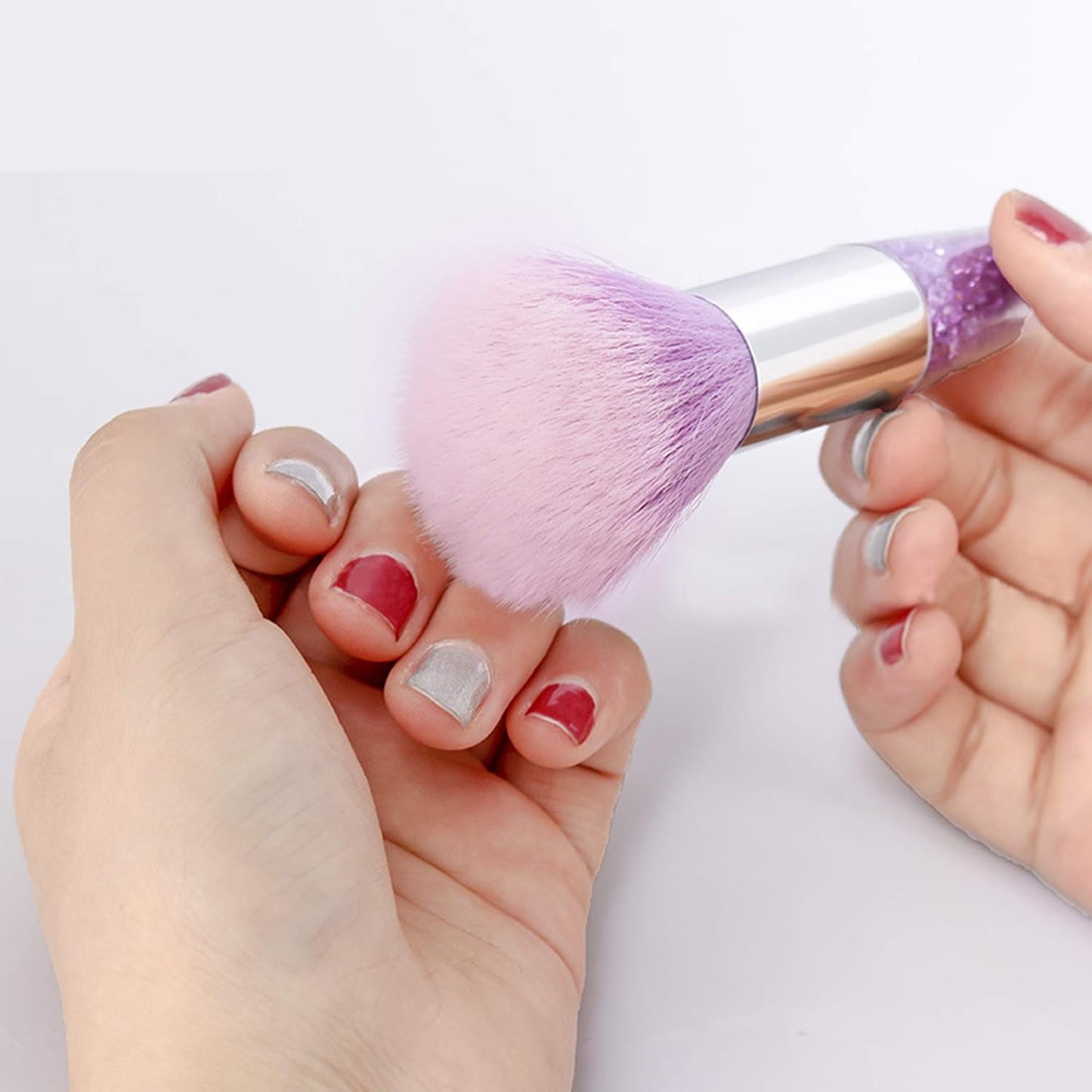 3 Pieces Nail Brushes Remove Dust Powder for Acrylic Nails Makeup Brushes Manicure Brush Clean Up Tools Nail Art Brush Set