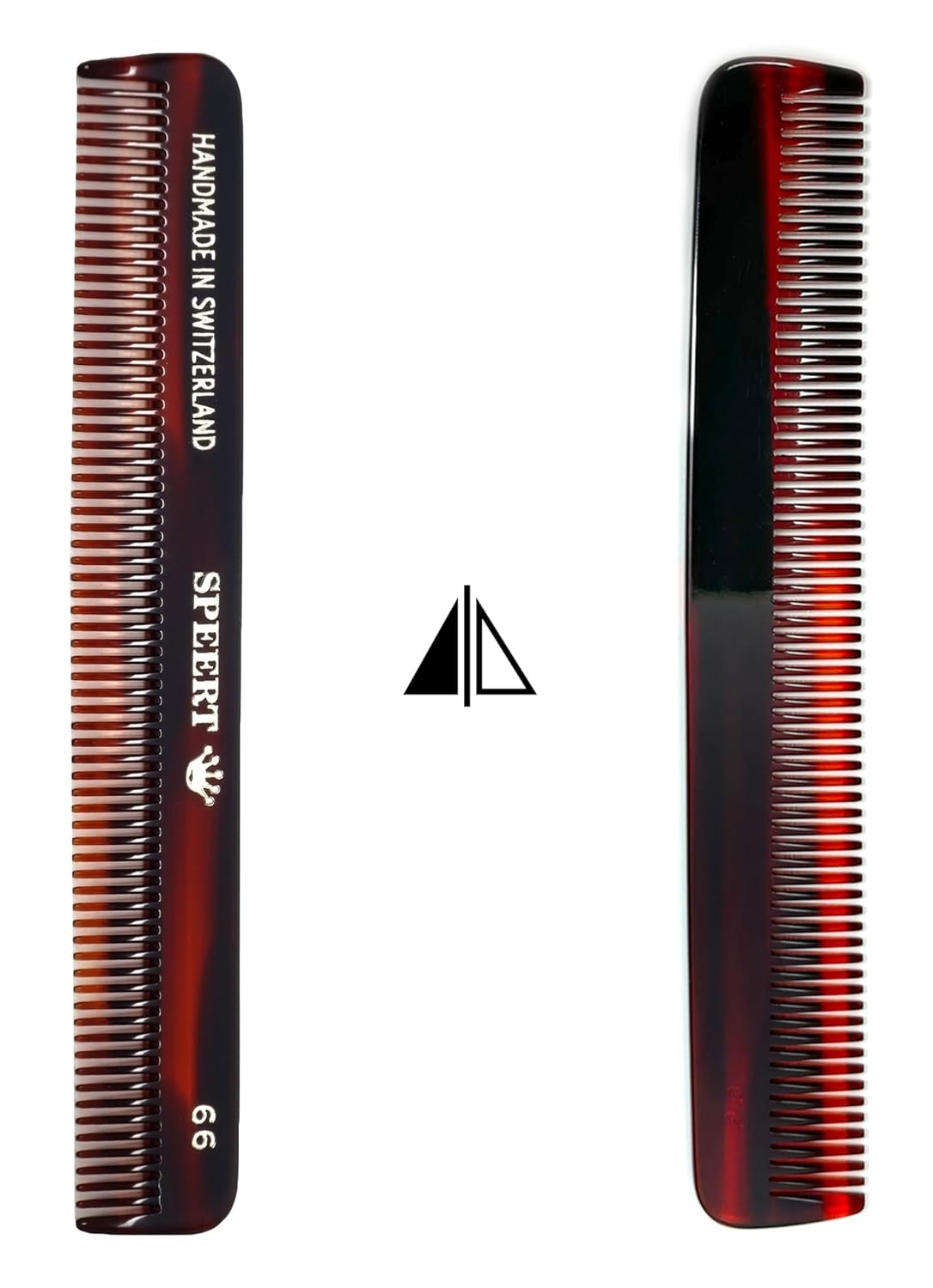 #66 Handmade Narrow Tooth Comb Tortoise Havana Acetate Fine Straight Thin Detangling Parting Grooming Teasing Hair Styling Hairdresser Barber Hairdressing Wet Dry Pocket Travel Women Men Kids