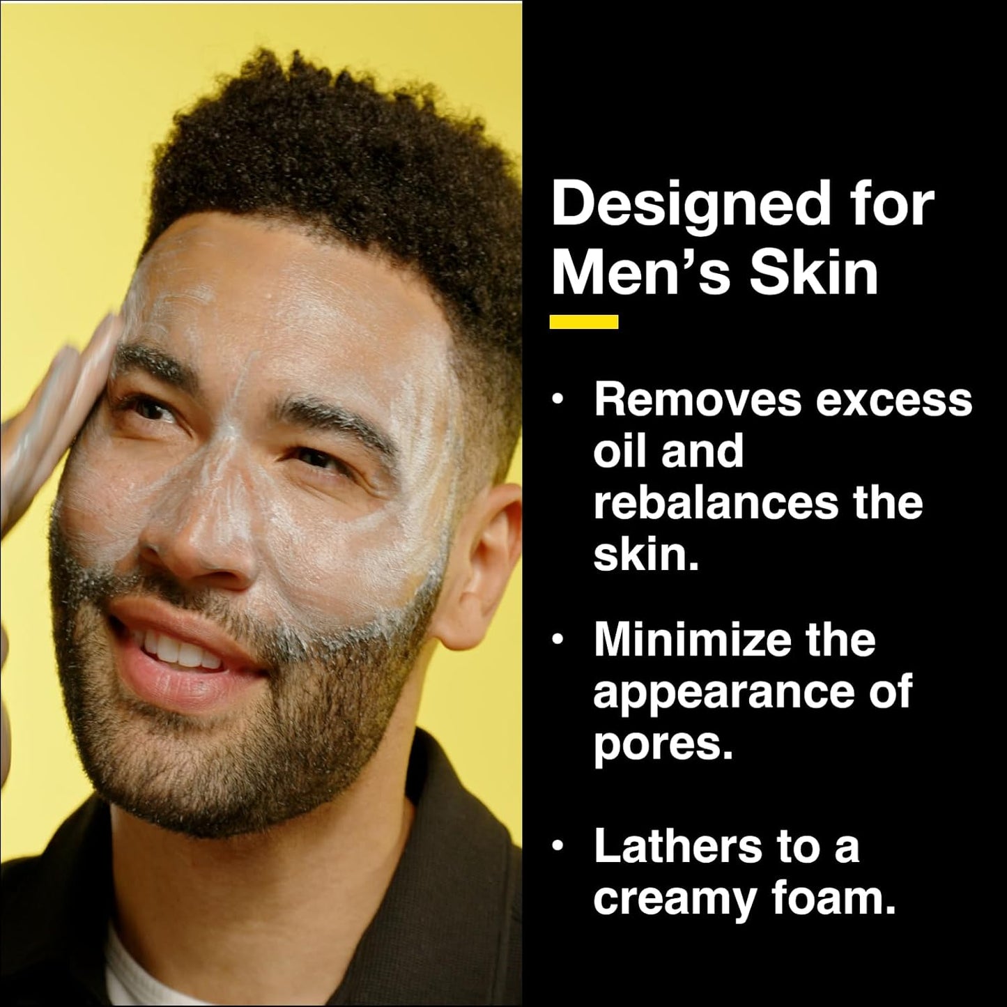 Lumin Charcoal Face Wash for Men – Daily Detox Cleanser, Hydrating Face Wash, Gently Removes Dirt & Oil, Unclogs Pores, Exfoliates, Refreshing Skincare for All Skin Types, 3.4oz