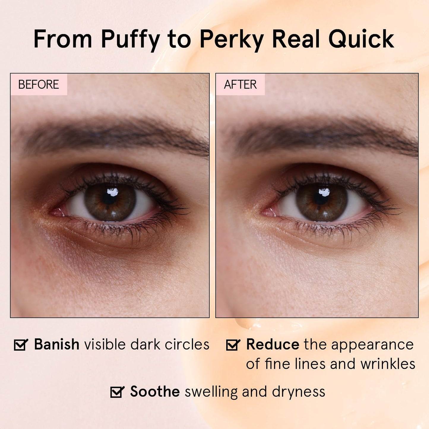 grace & stella Under Eye Cream for Dark Circles - Caffeine Eye Cream Anti Aging for Wrinkles - For Undereye Brightening, Puffiness, Wrinkles and Bags - Made in USA, Vegan (0.46 oz/13 g)