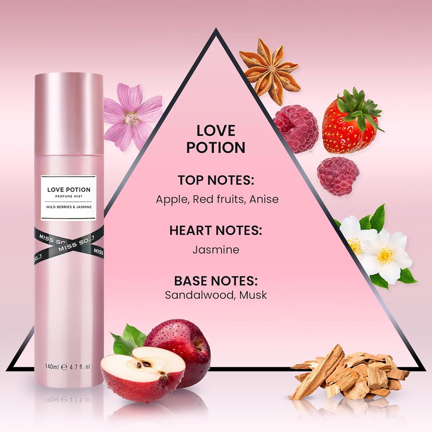 So...? Love Potion Perfume Mist for Women - 4.7 oz Mist - Pack of 3