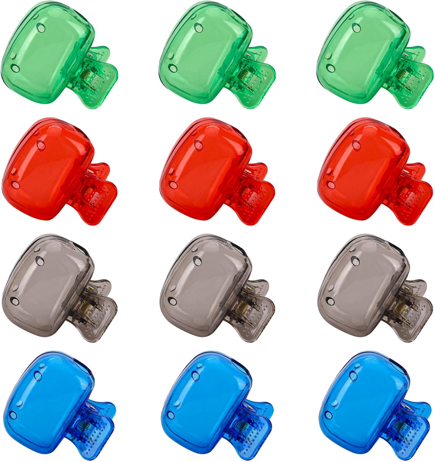 Tecbeauty 12Pcs Toothbrush Head Covers Travel Toothbrush Protector Cap Brush Pod Case Protective Plastic Clip for Household Travel, Camping, Bathroom, Multiple Color