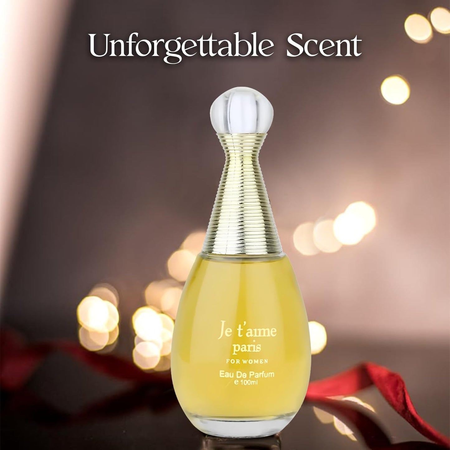 2PCS Je t'aime Paris Women Perfume 3.4 Fl Oz Eau de Parfum Natural Spray with Fresh Feminine Scent Holiday Gift for All Day Use