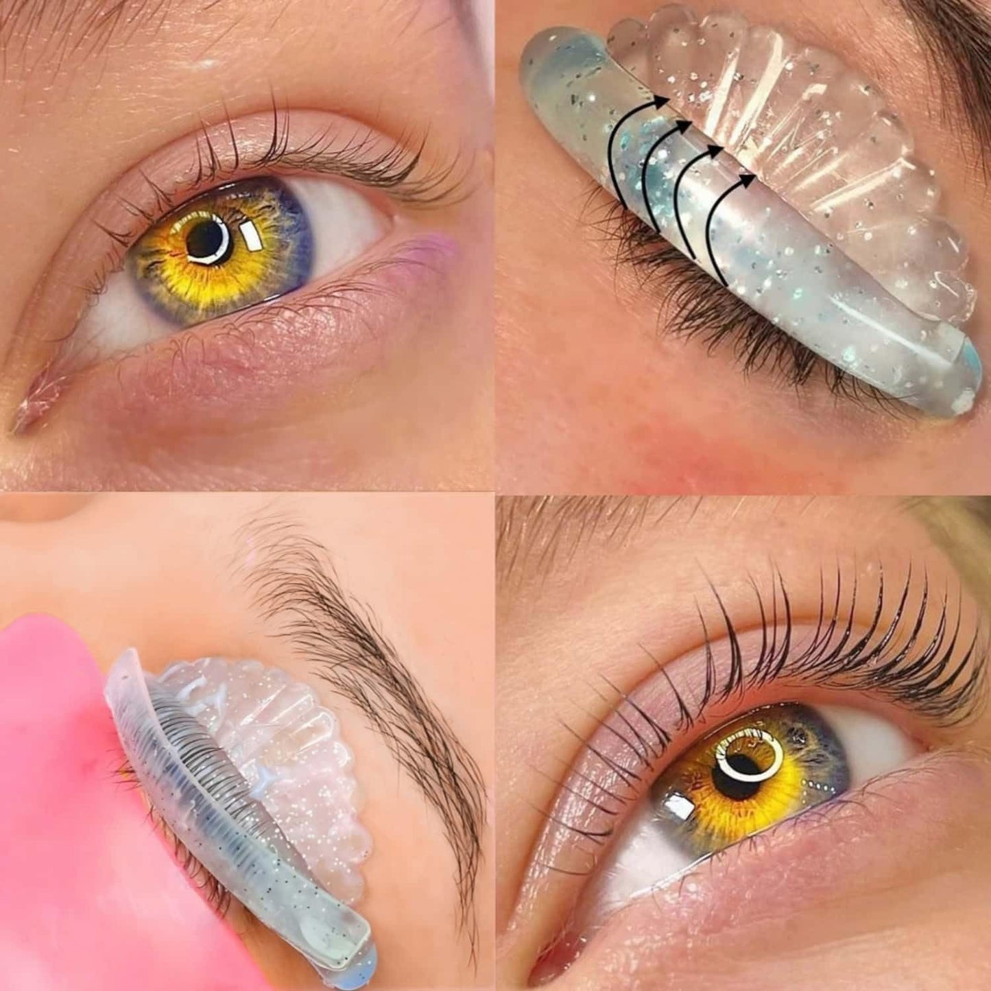 Lash Lift Pads custom Jelly blue shape 3d eye lash perm pads transparent Colorful Extension eyelash silicone rods Recycling lash lift shields
