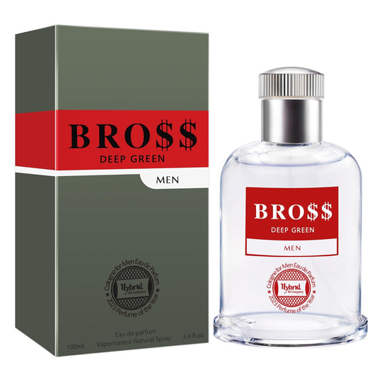 Hybrid & Company Bro$$ Deep Green For Men Pour Homme Eau De Toilette Natural Spray 3.4FL.OZ