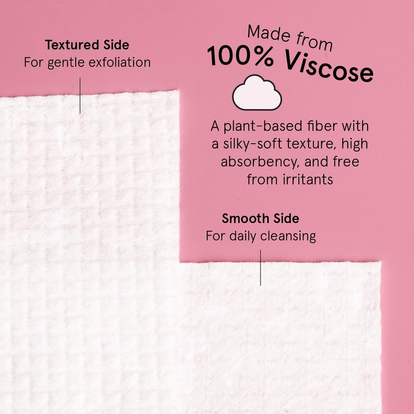 grace & stella Disposable Face Towels - Travel Essentials - Ultra-Soft & Absorbent Face Wipes Towelettes - XL Facial Towels for Cleansing & Makeup Removal - Lint-Free Facial Tissue - Vegan (60 Count)