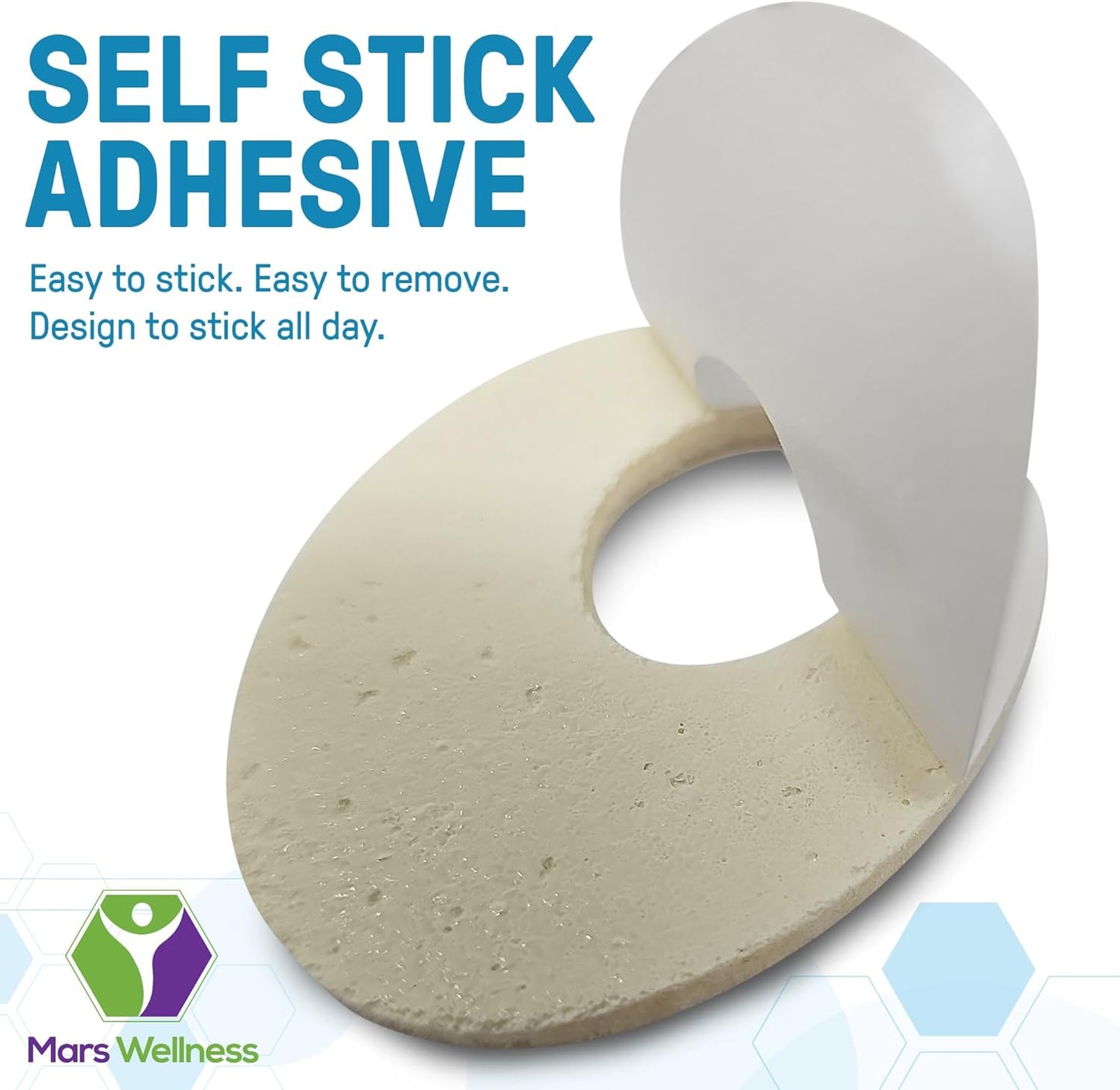 Oval Shaped Felt Callus Protective Pads - Adhesive Foot Pads That Surround Calluses from Rubbing On Shoes - 1/8" - 25 Pack