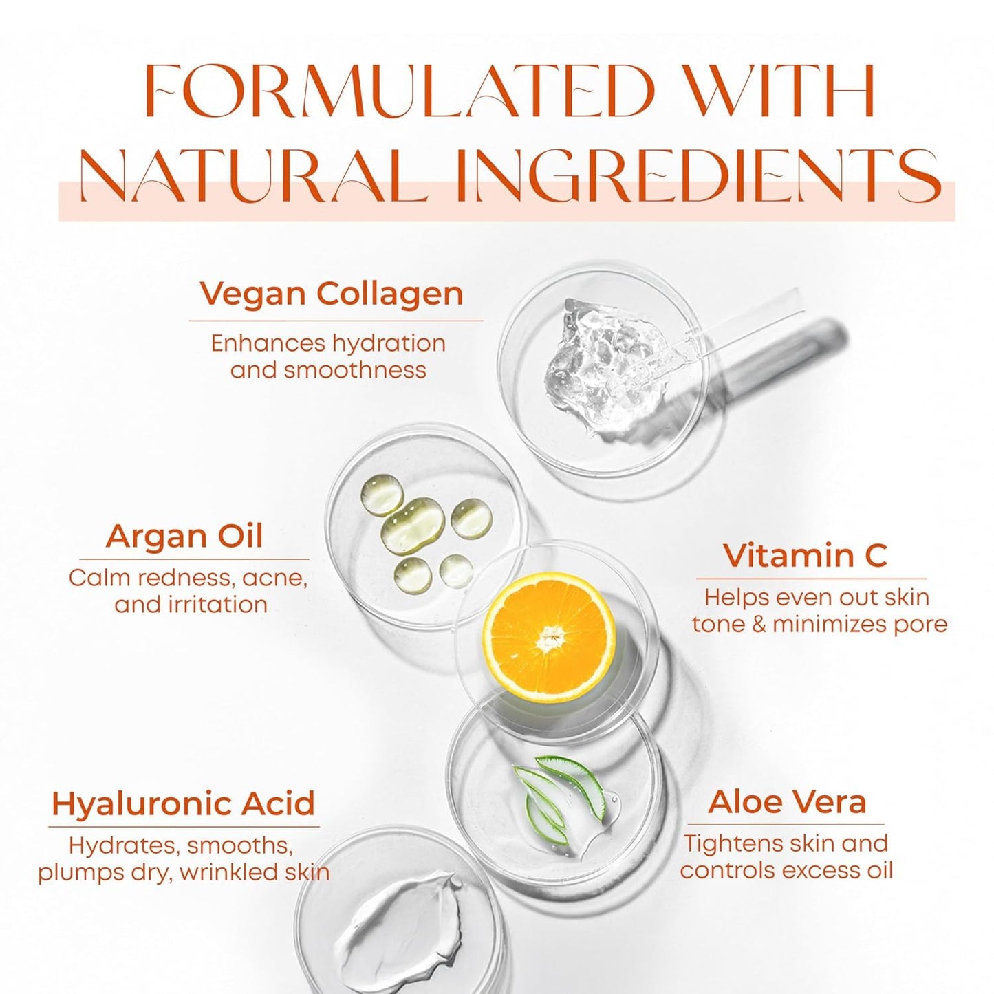 Vitamin C Serum with Collagen - Anti-Aging & Dark Spot Remover - Dermatologist Tested Korean Skincare for Brightening & Acne - Clean Beauty, Cruelty-Free, All Skin Types - 1.69oz (2-Pack)