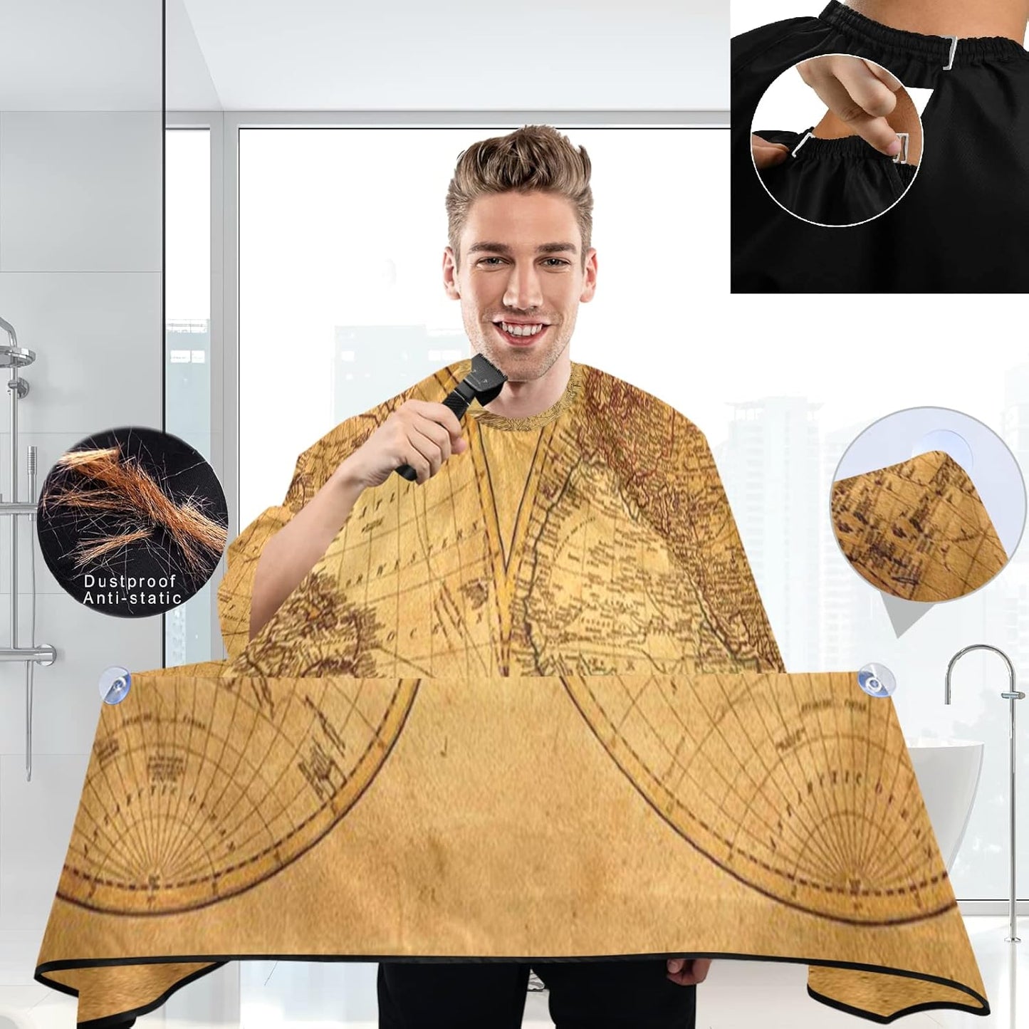 Stylish Barbershop Salon Barber Cape Haircut Cape Salon Apron Unisex Hair Cutting Apron for Men Women