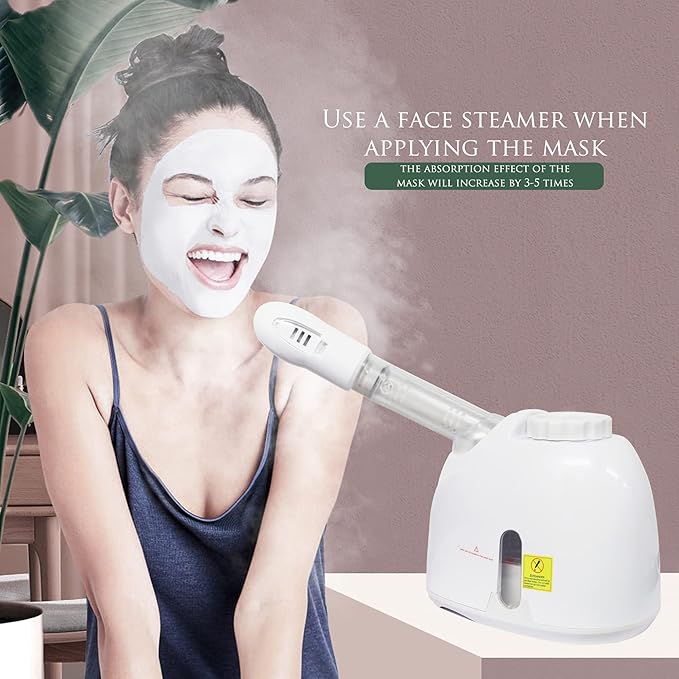 Facial Steamers with 360 Rotatable Sprayer, Face Steamer for Facial Deep Cleaning, Hot Mist Humidifier for Face Spa Sinuses Moisturizing, Home or Salon Use