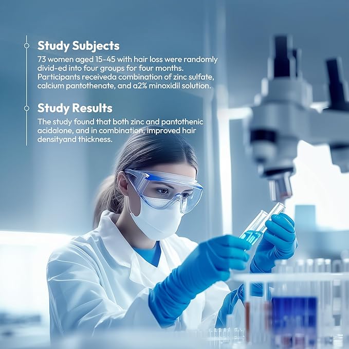 Biotin 10000 mcg with Zinc Vitamin C & Calcium Pantothenate – Supports Healthy Hair Growth, Strong Nails & Glowing Skin for Women & Men | Made in The USA | 60 Vegan Capsules (2 Months Supply)