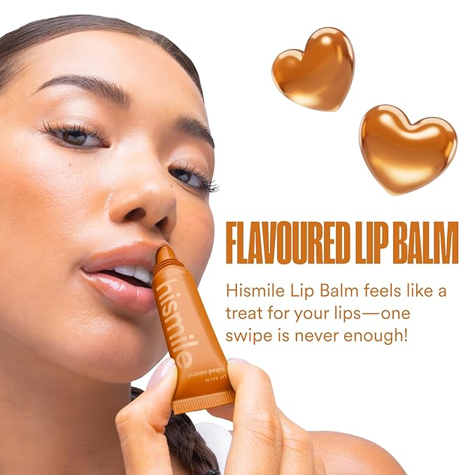 Hismile Lip Balm, Flavoured Lip Balm, Lasting Hydration, Lip Hydration, Vegan Lip Balm, Untinited Lip Balm (10g, Salted Caramel)