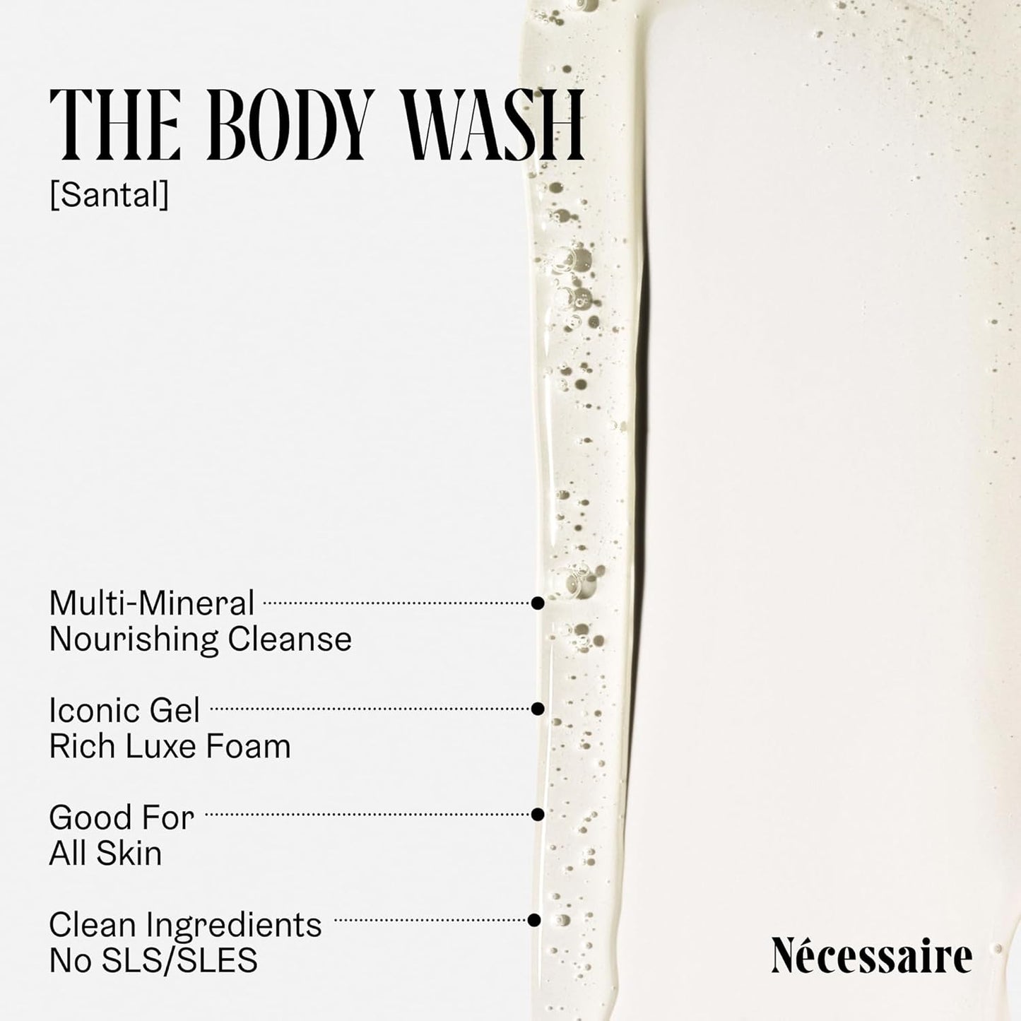 Nécessaire Body Essentials Gift Set – Santal Scented Travel Body Wash, Lotion & Aluminum-Free Deodorant – Clean Skincare for Men + Women – Dermatologist-Tested, Hypoallergenic – 3-Piece Travel Set