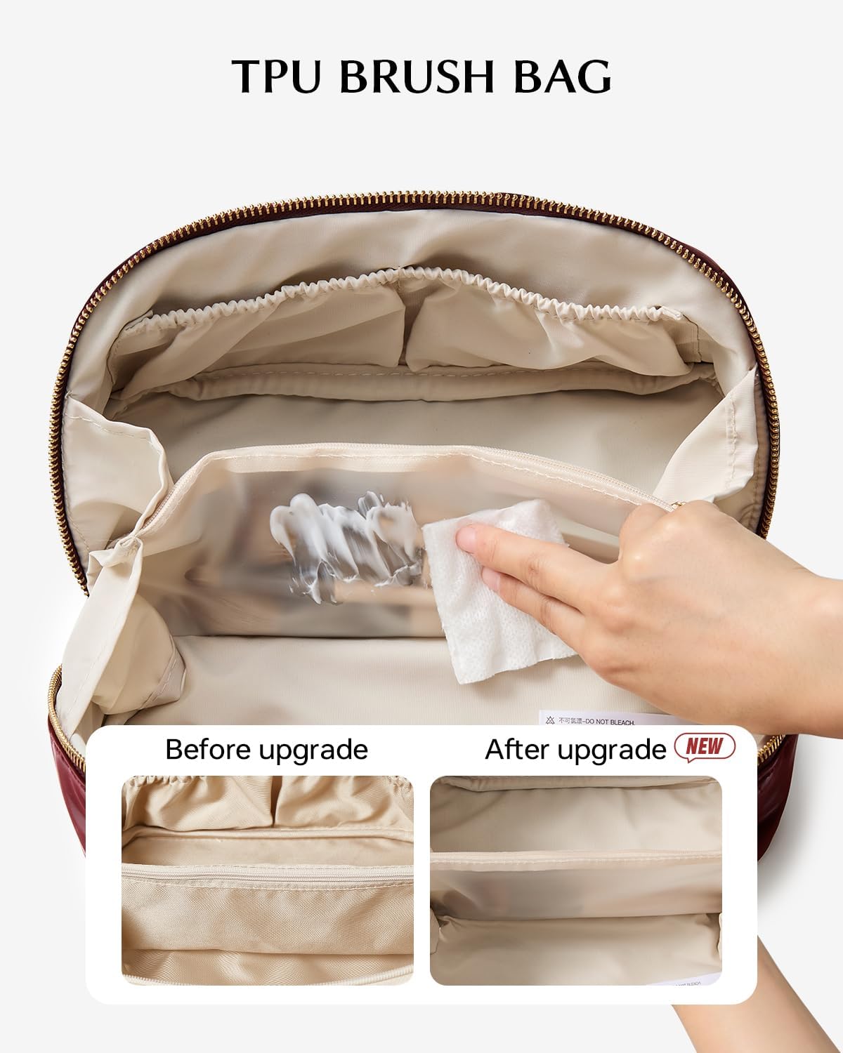 EACHY Travel Makeup Bag,Large Capacity Cosmetic Bags for Women,Waterproof Portable Pouch Open Flat Toiletry Bag Pattern Makeup Bag