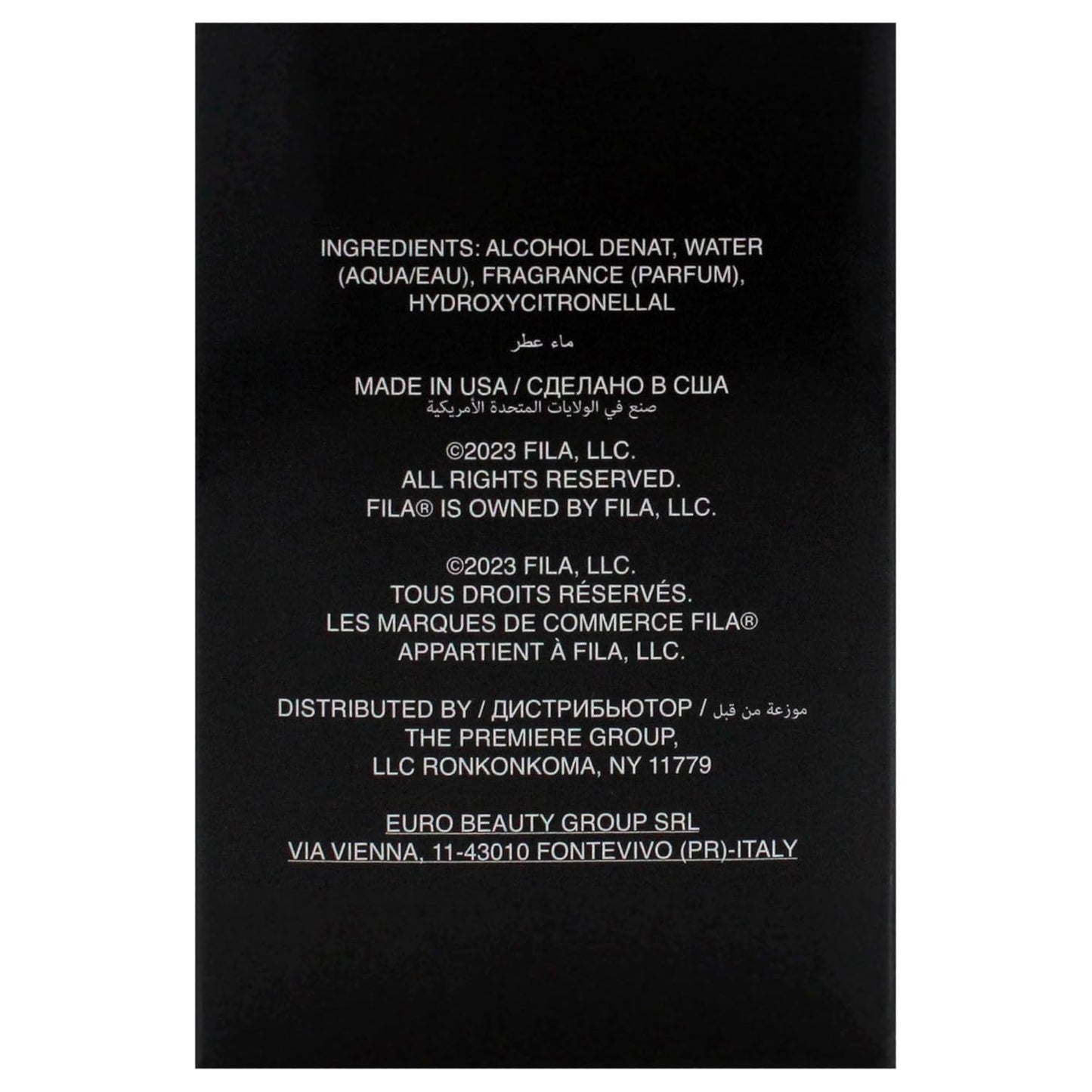 Fila Black for Men - 7.5 ml EDT Spray (Mini)