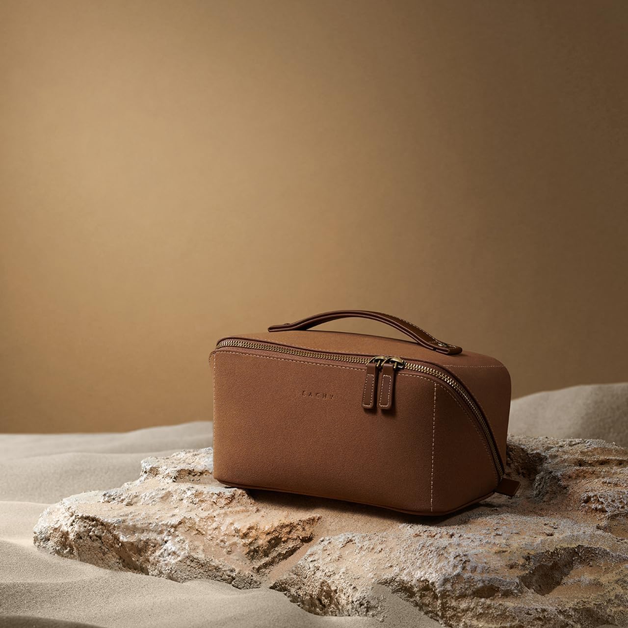 EACHY Travel Makeup Bag,Large Capacity Cosmetic Bags for Women,Waterproof Portable Pouch Open Flat Toiletry Bag Pattern Makeup Bag