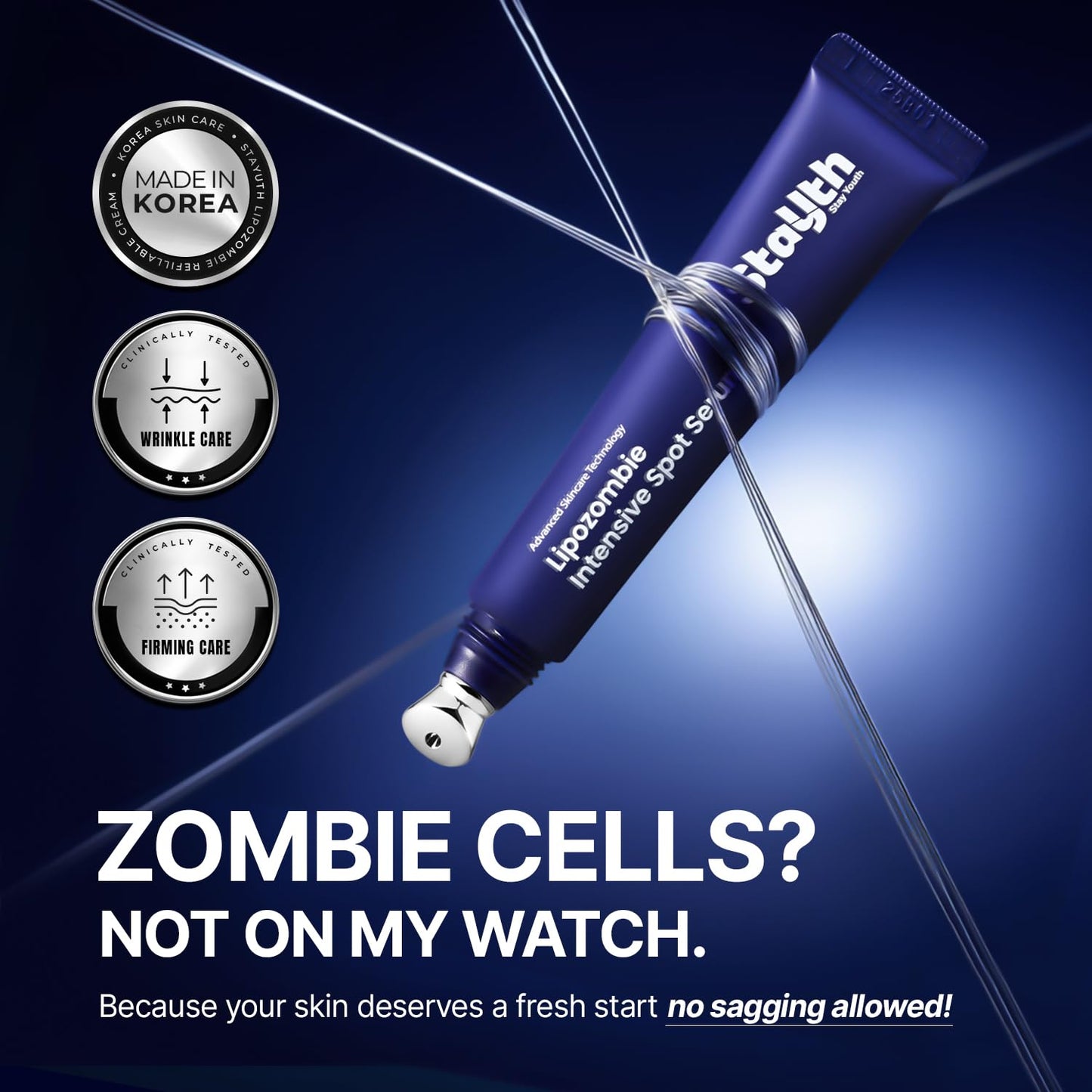 Wrinkle Spot Treatment Serum - Korean Skincare Anti-Wrinkle Brightening Serum with Peptides and Fermented Extracts for Glass Skin, Radiance & Hydration Support (15ml / 0.5 fl. oz)