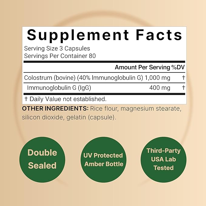 NatureBell Hyaluronic Acid Capsules with Biotin + Vitamin C & Colostrum 1,000mg Per Serving, 240 Capsules Bundle Pack | Complete Beauty Care Complex | Mother’s First Milk from Grass Fed Bovine