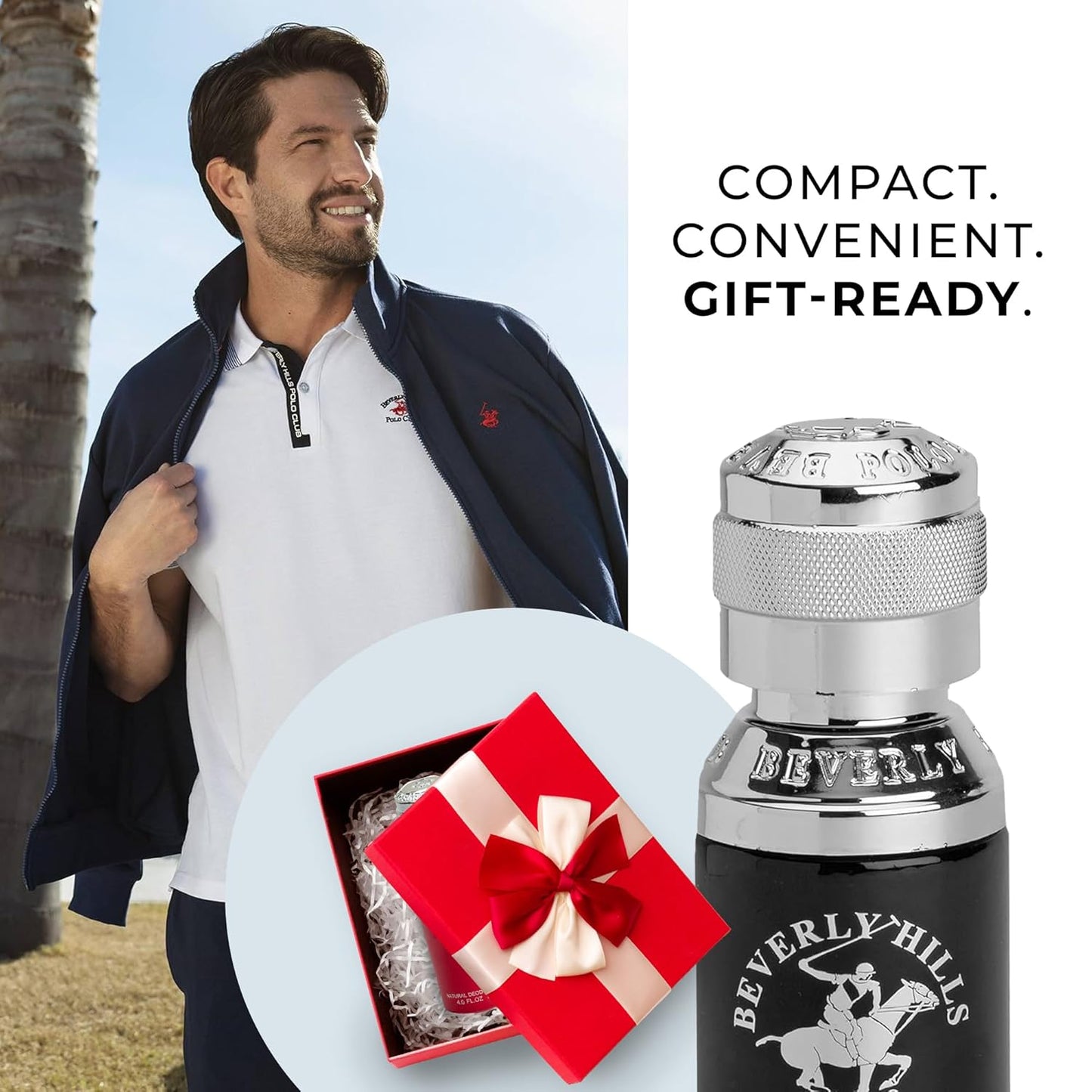 Beverly Hills Polo Club BHPC Men's Eau De Toilette Bonus Pack | Sexy Scent | Long-Lasting Fragrance with Portable Pocket Spray