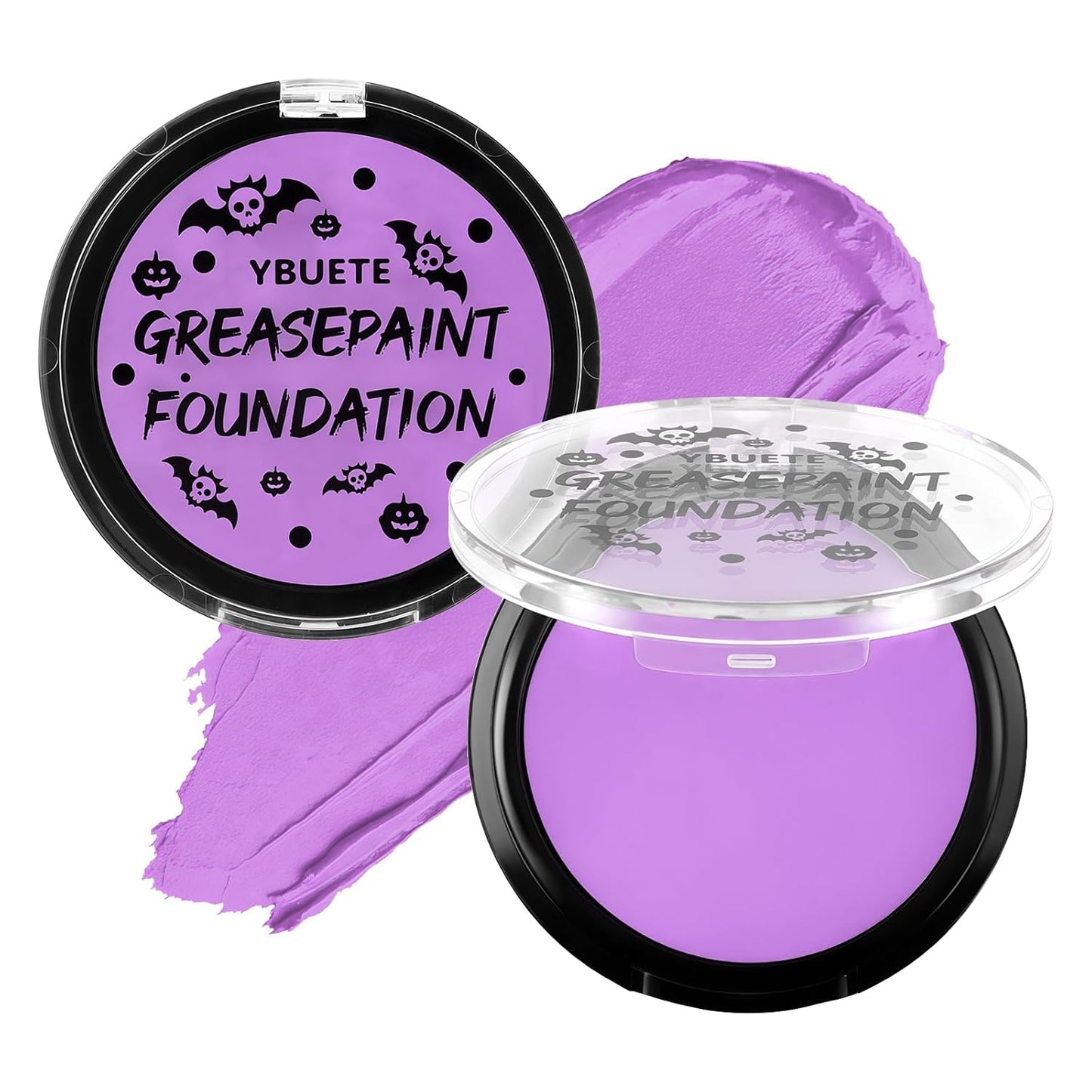 Light Purple Cream Face Body Painting Foundation, Professional Waterproof Oil Based Light Purple Face Paint Halloween SFX Ursula Costume Cosplay Makeup Face Paint for Adult Costume Party