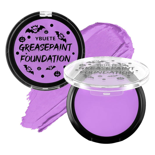 Light Purple Cream Face Body Painting Foundation, Professional Waterproof Oil Based Light Purple Face Paint Halloween SFX Ursula Costume Cosplay Makeup Face Paint for Adult Costume Party