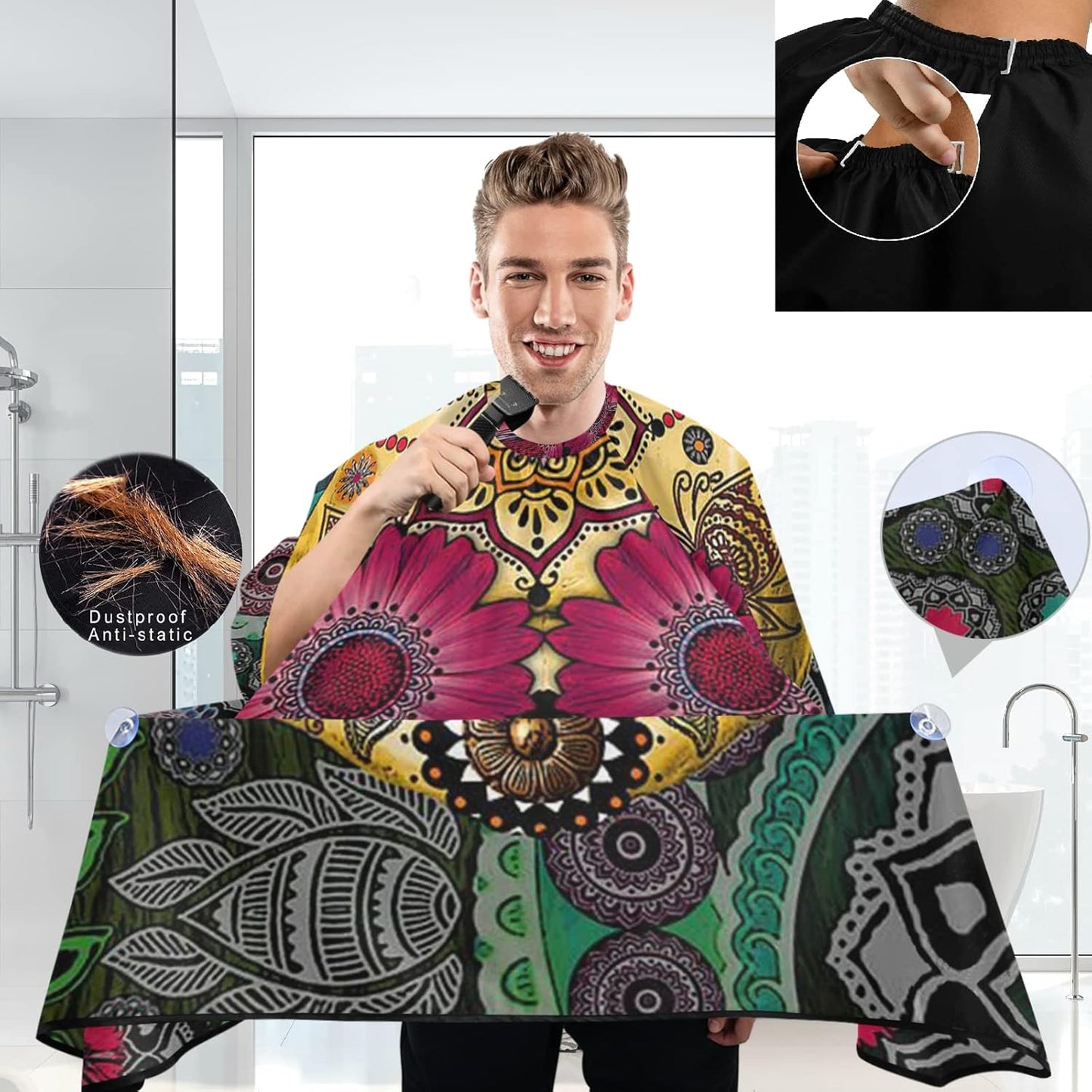 Stylish Barber Cape - Unisex Hair Cutting Apron for Men & Women