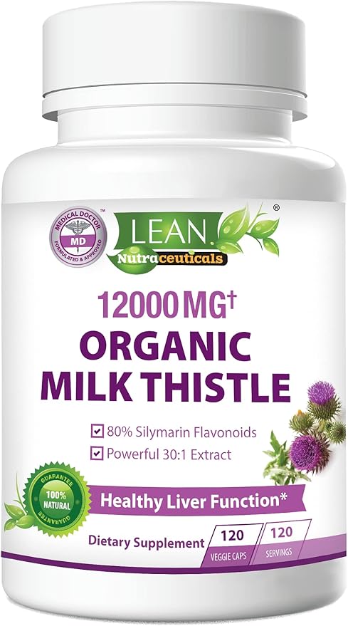 Liver Cleanse Detox & Repair, Organic 12000 Mg 120 Day 30X Seed 120 Capsules