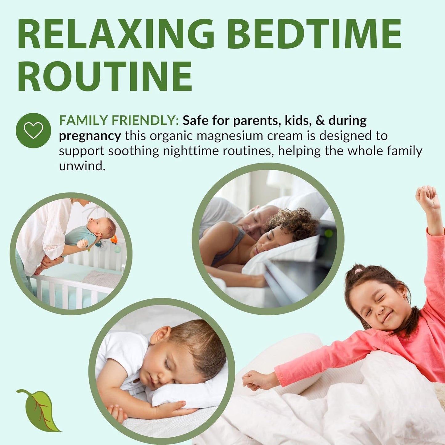 Taspen's Organics Magnesium Unscented Sleep Cream | Natural Nighttime Topical Magnesium for Babies, Toddlers, Kids & Pregnancy | Promotes Relaxation, Deep Sleep & Soothes Muscles (1.7 oz)