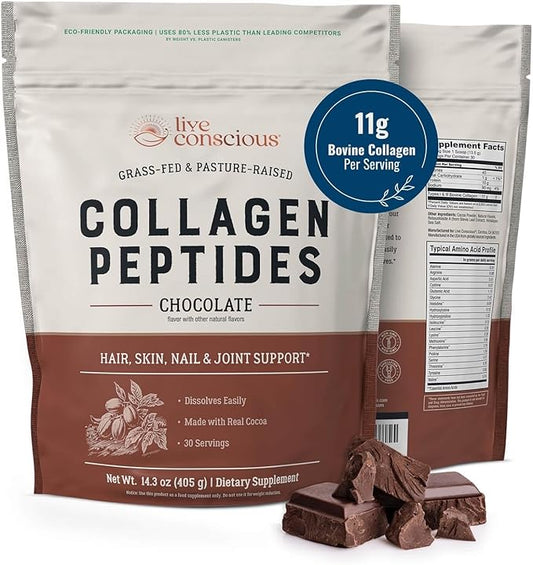 Live Conscious Collagen Peptides Powder 30 Servings 15oz