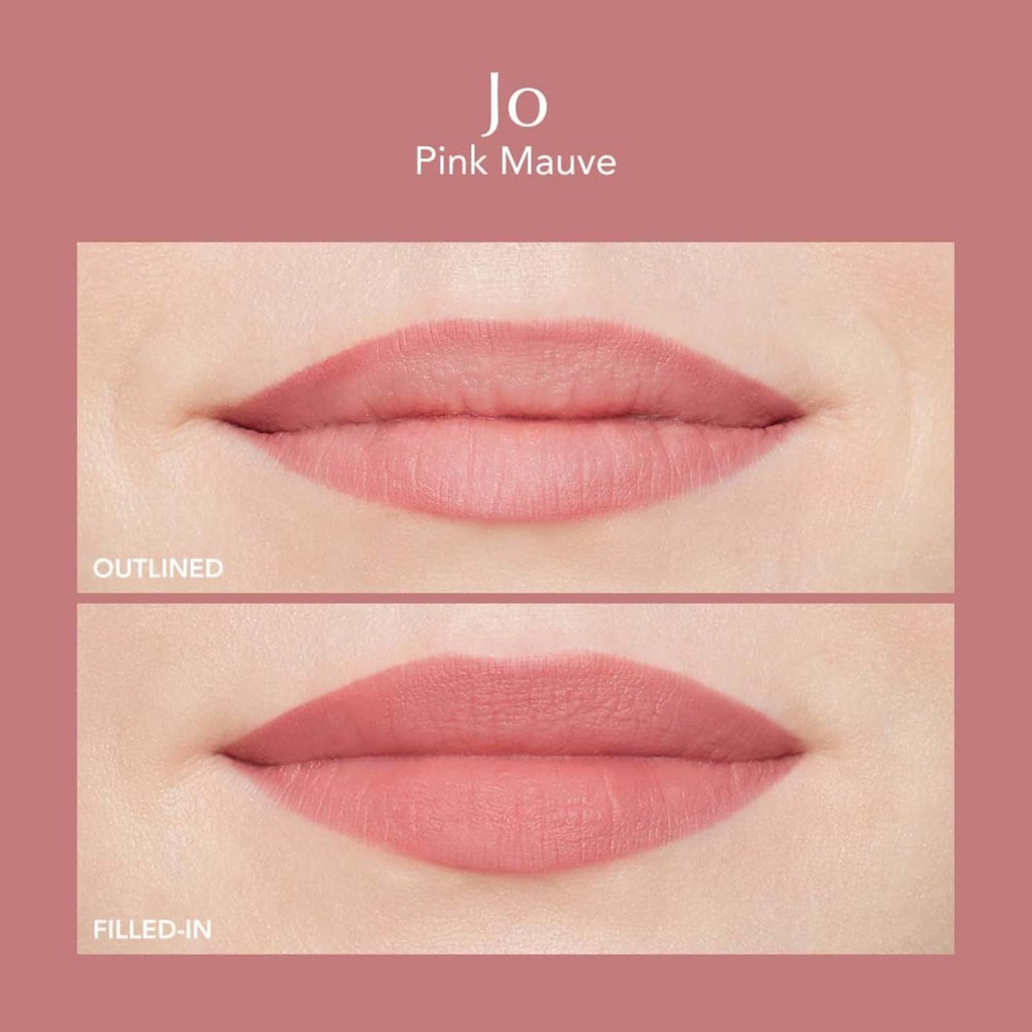 Thrive Causemetics Lip Filler Long-Wearing + Plumping Lip Liner, Shea Butter Hydrating Lip Plumper Retractable Lip Liner Pencil, Built In Sharpener, Vegan & Cruelty Free, Jo (Pink Mauve)