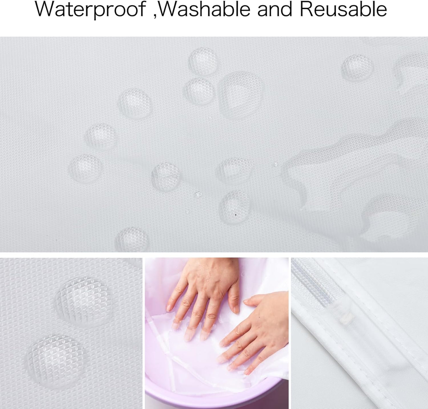 Kntiwiwo 60 inches Garment Bags for Closet Storage with Zipper Clear Garments Bag for Gowns Long, Dresses, Suit, Coat - Set of 20 [Upgraded Version]