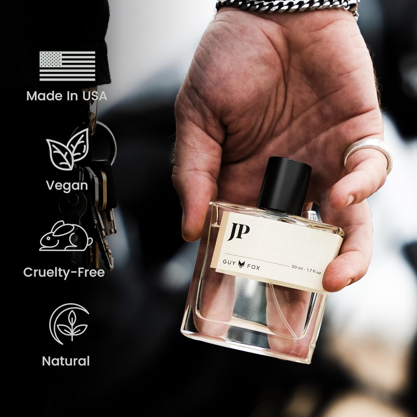 GUY FOX - JP - Cologne For Men | Ginger, Apple, Cashmere Wood | Zesty, Aromatic Men's Cologne | Men's Fragrance | 1.7 Fl Oz