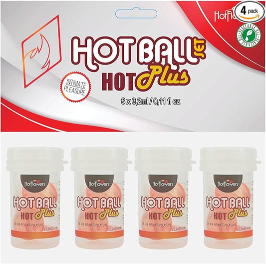 Hot Ball Set - Hot - Warm The Skin - Hot Flowers - Brazilian Balls for Womens and Mens (Pack w 4)