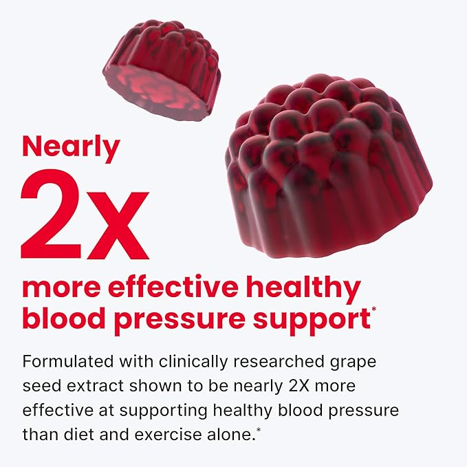 humanN SuperBeets Heart Gummies - Beet Gummy with Heart-Healthy Energy Support, Grape Seed Extract & Beetroot Powder, Sugar Free - Pomegranate Berry Flavor, 120 Count