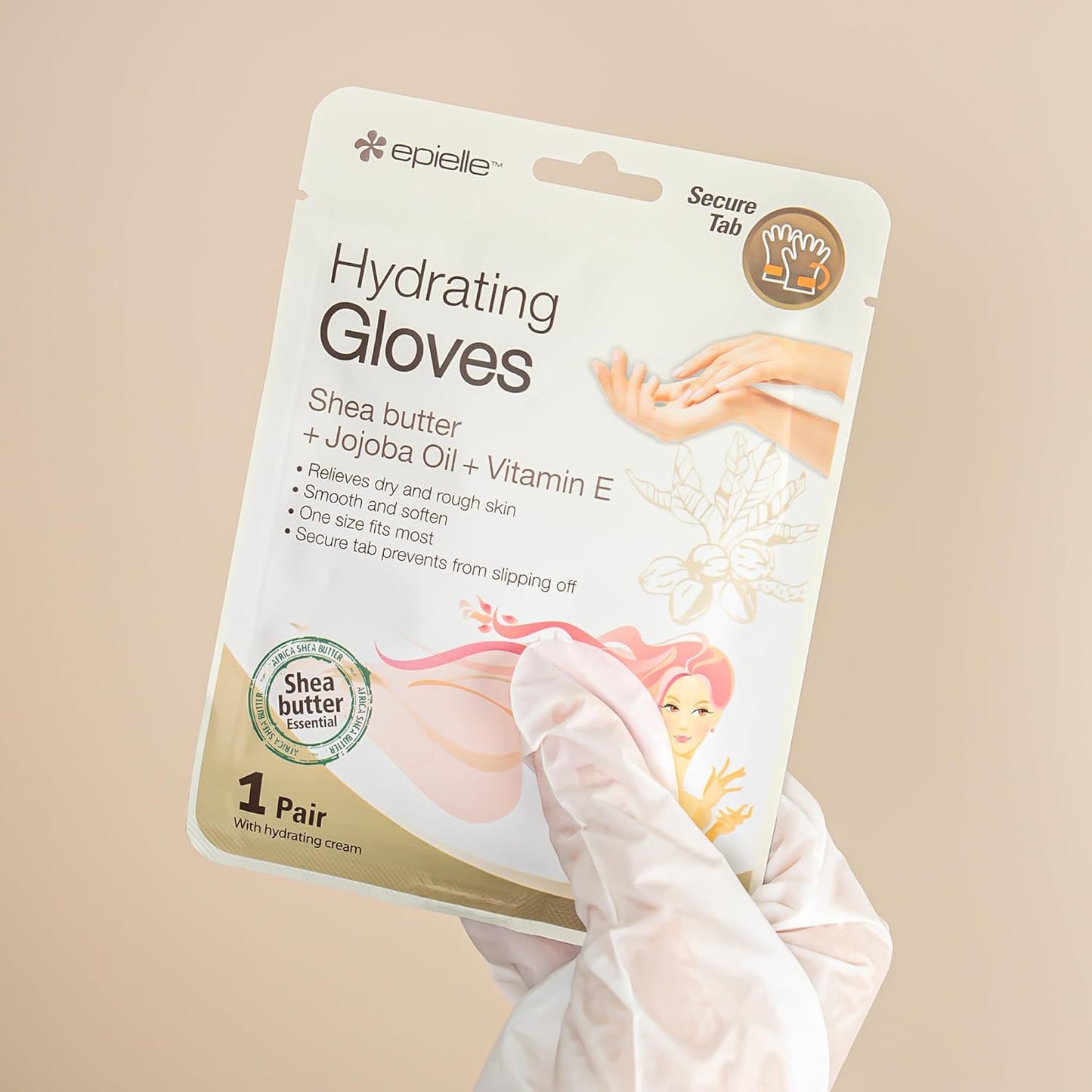 Epielle Hydrating Hand Masks 6 Pairs, Deep Moisturizing Gloves for Dry, Cracked Hands, Relieve and Soften with Shea Butter & Jojoba Oil, Korean Skin Care, Spa Set, Self Care Gifts for Women