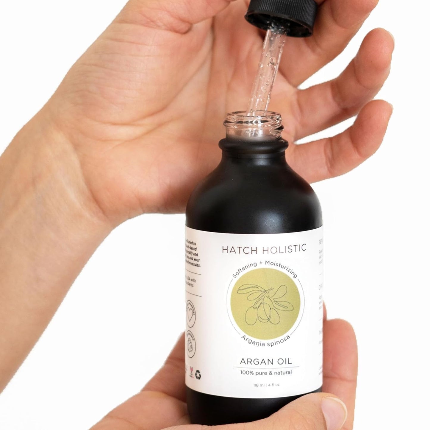 4 fl oz Moroccan Argan Oil - 100% Pure, Cold-Pressed Hydrating Anti-Frizz Hair Oil for Growth And Shine, Deeply Moisturizing for Skin, Nails And Scalp, Unrefined Organic Oils