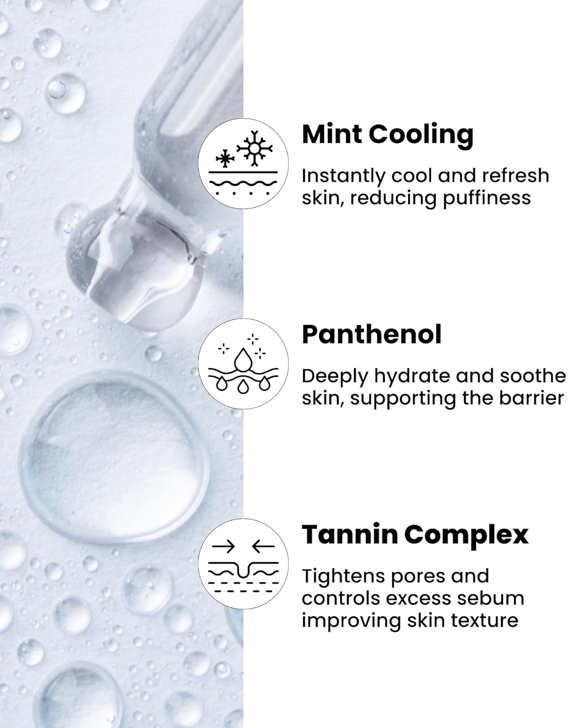 Ice Roll Serum - Cooling Serum with Face Massager Roller for Under Eye Bags, Puffiness, Dark Circles, Hydrating & Pore Minimizing with Panthenol, Tannin - Korean Skin Care, 1.69 Fl Oz (50ml)