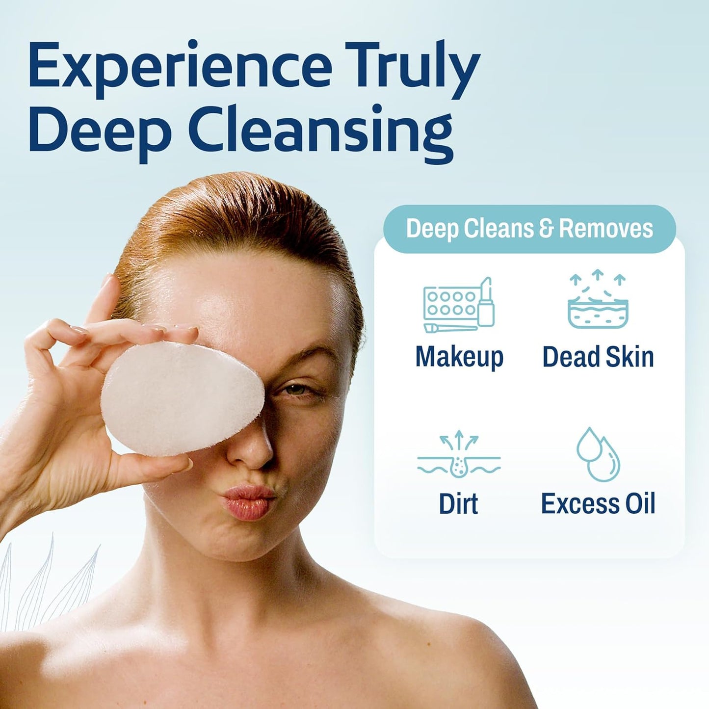 HartFelt 8ct Tear Drop Face Scrubber for Women | Reusable Facial Sponges for Daily Cleansing | Facial Exfoliating Pads for Removing Dead Skin, Dirt & Makeup | Made in USA