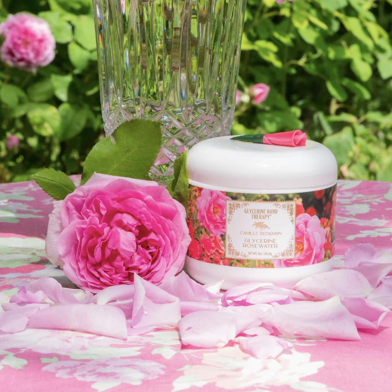 Camille Beckman Glycerine Hand Therapy Cream, Glycerine Rosewater, 8 Ounce