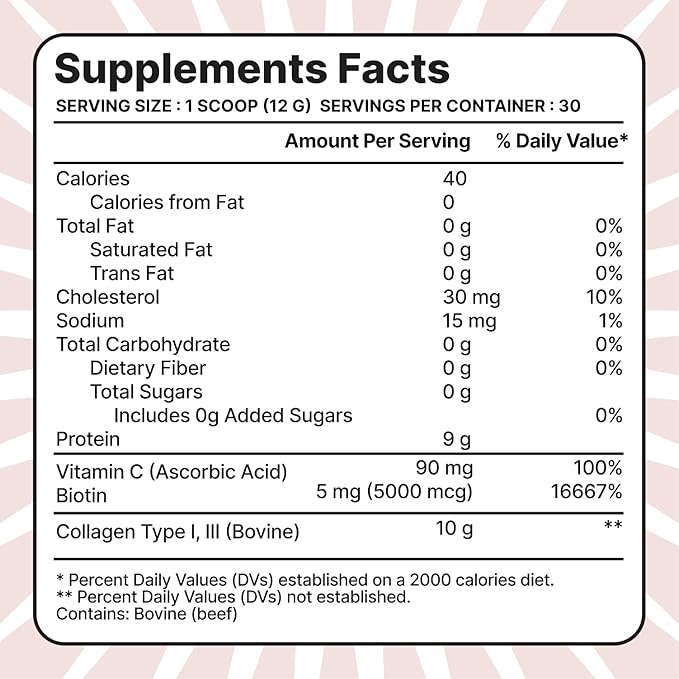 Beauty Collagen Peptides, Unflavored Powder