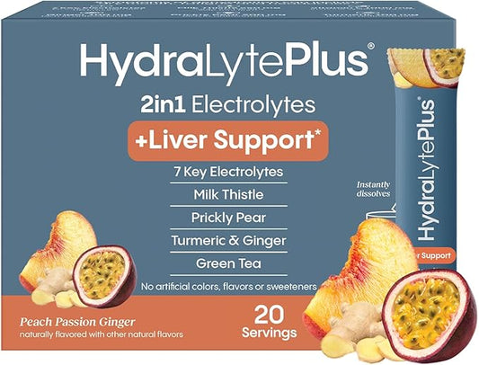 Hydralyte Liver Support + Electrolyte Mix 20 Count