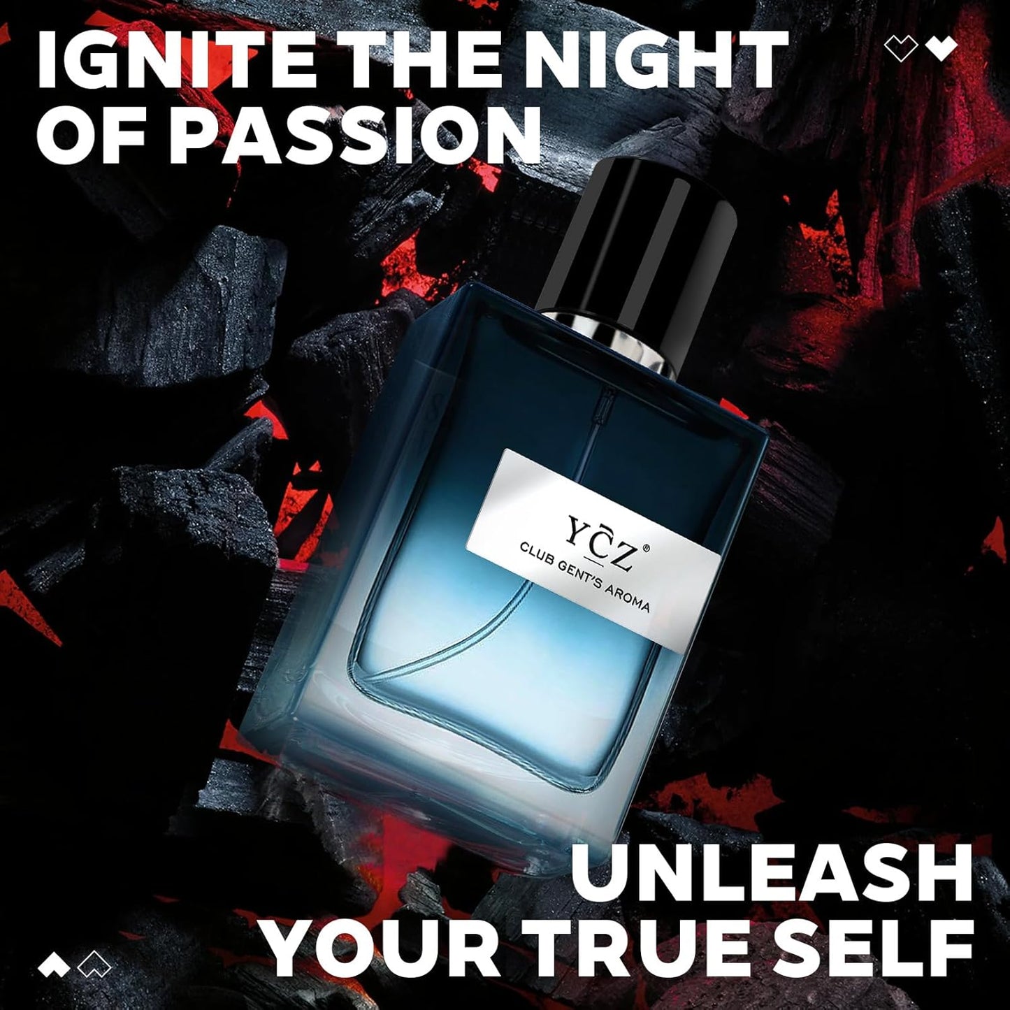 Ycz CLUB GENT'S AROMA Perfume Men, Eau de Parfum Spray, Nightclub Essential Long-Lasting Fragrance, Men's Cologne with Aromatic Woody Notes of Mint, Lemon, Special Occasions Daily Elegance