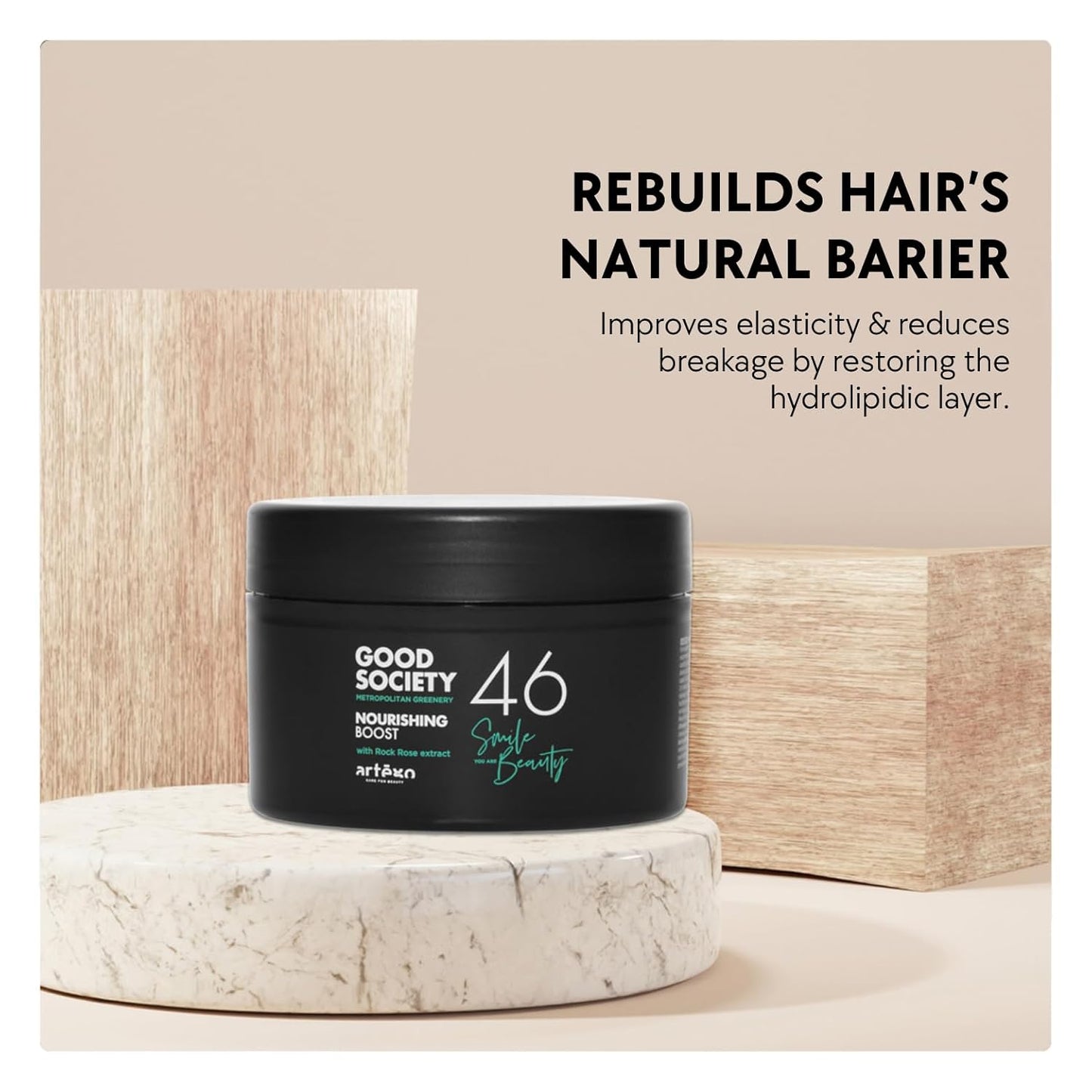 Artègo Good Society Nourishing Boost Hair Mask – Deep Conditioning & Repair Mask for Dry, Brittle Hair (8.5 oz)